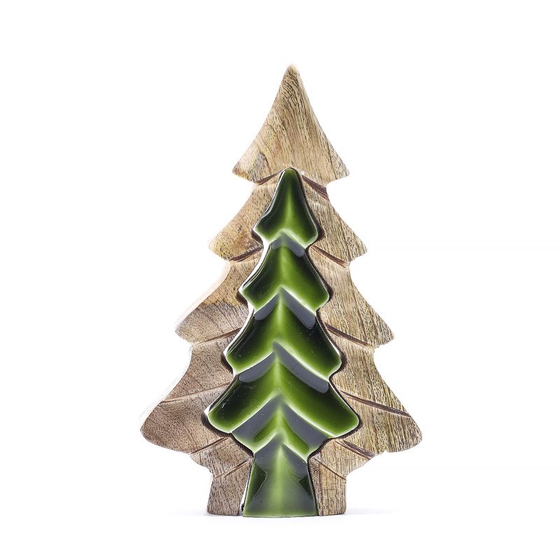 Lost in the Forrest – Kleine Holzdekoration „Baum im Baum“ – 15 x 10 cm