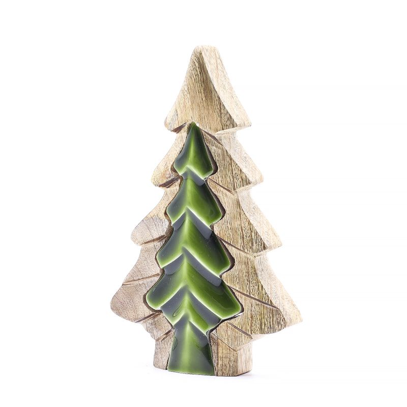 Lost in the Forrest – Kleine Holzdekoration „Baum im Baum“ – 15 x 10 cm