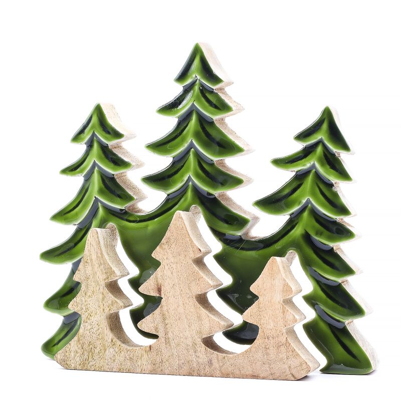 Lost in the Forrest – Drei Bäume 3D-Holzdekoration – 20 x 23 cm