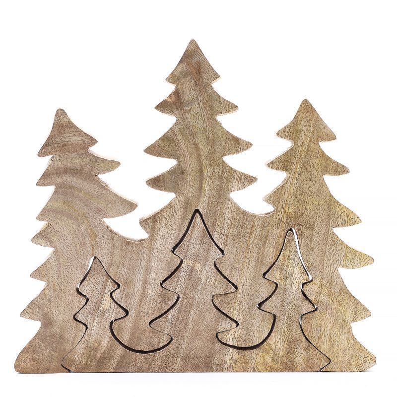 Lost in the Forrest – Drei Bäume 3D-Holzdekoration – 20 x 23 cm