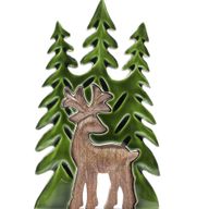 Lost in the Forest – Hirsch im Wald, 3D-Holzdekoration – 25 x 15 cm
