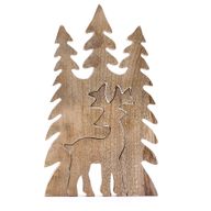 Lost in the Forest – Hirsch im Wald, 3D-Holzdekoration – 25 x 15 cm