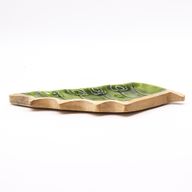 Lost in the Forest – Emaillierte Holzschale mit Blättern – 33 x 17 cm