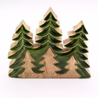 Lost in the Forrest – Drei Bäume 3D-Holzdekoration – 20 x 23 cm