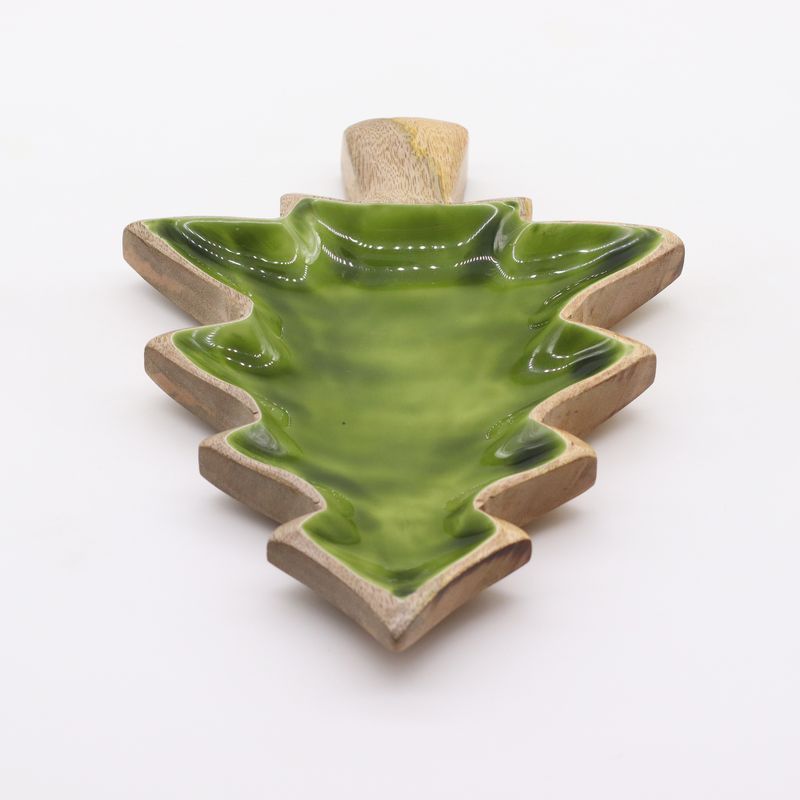 Lost in the Forest - Emaillierte Baum-Holzschale - 25x19cm