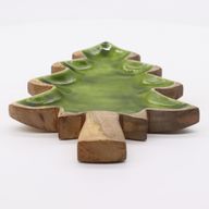 Lost in the Forest - Emaillierte Baum-Holzschale - 25x19cm