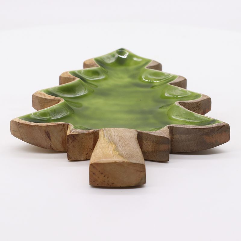 Lost in the Forest - Emaillierte Baum-Holzschale - 25x19cm