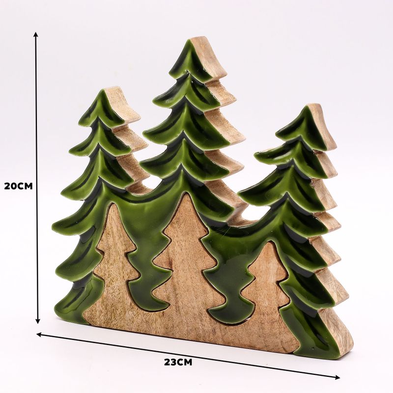 Lost in the Forrest – Drei Bäume 3D-Holzdekoration – 20 x 23 cm
