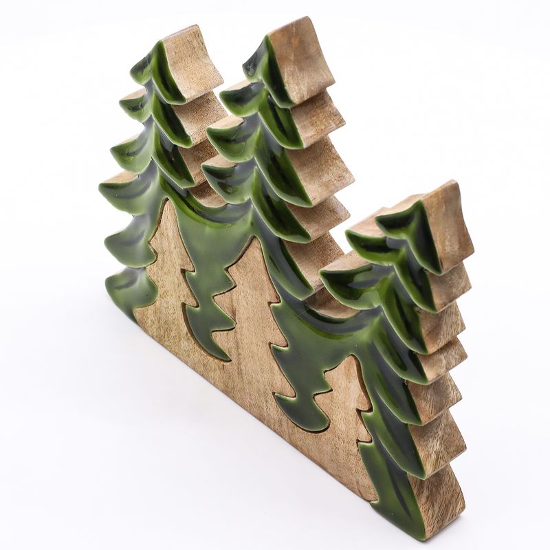 Lost in the Forrest – Drei Bäume 3D-Holzdekoration – 20 x 23 cm