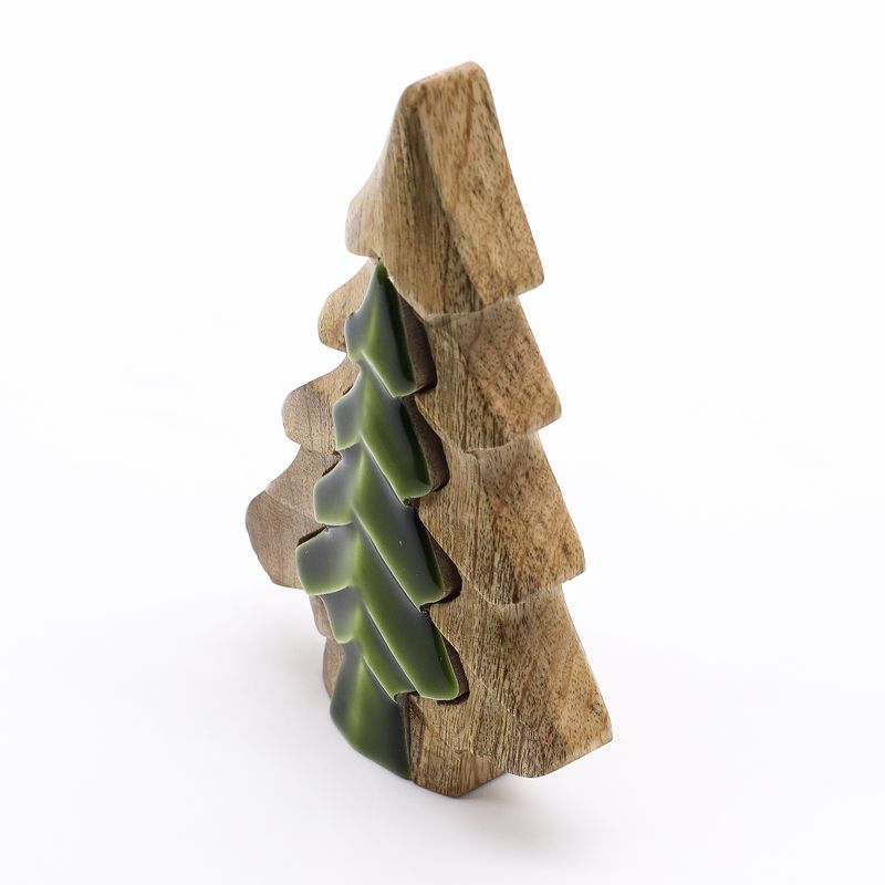 Lost in the Forrest – Kleine Holzdekoration „Baum im Baum“ – 15 x 10 cm