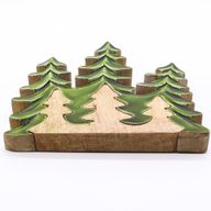 Lost in the Forrest – Drei Bäume 3D-Holzdekoration – 20 x 23 cm