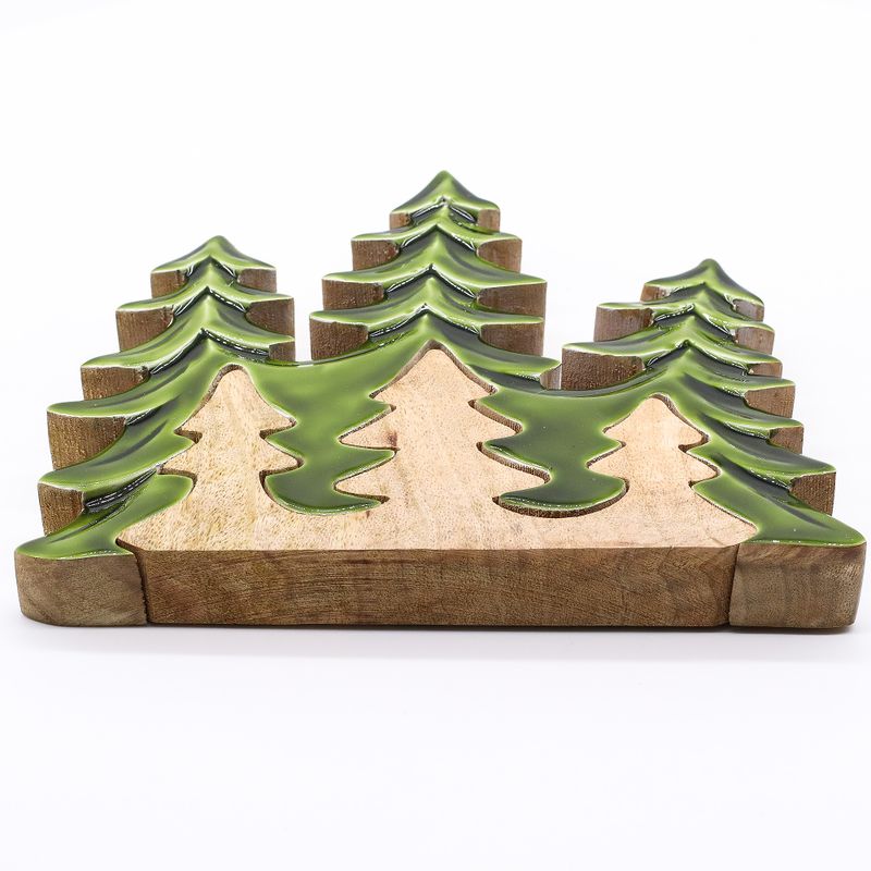 Lost in the Forrest – Drei Bäume 3D-Holzdekoration – 20 x 23 cm
