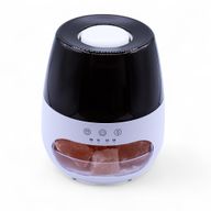 Aromadiffusor mit Salzstein-Flammeneffekt – Weiß, USB – Farbwechsel und Timer