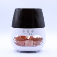 Aromadiffusor mit Salzstein-Flammeneffekt – Weiß, USB – Farbwechsel und Timer