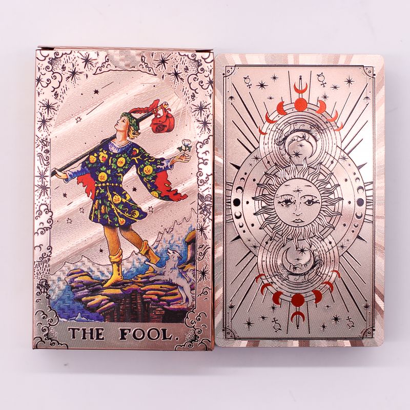 Tarotkartenset mit Roségoldfolie – Mondphase – mit Broschüre