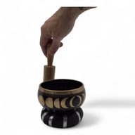 Mondphasen-Klangschalen-Set – Schwarz 10,7 cm