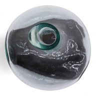 Mini-Karaffe aus geschmolzenem Glas auf Holz, 20 cm