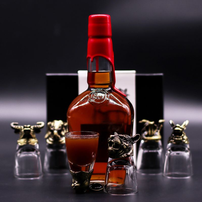 Bottom Up Schnapsgläser (50 ml) – Fabelwesen – Antikbronze