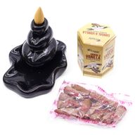 Packung mit 10 Masala Backflow-Räucherstäbchen – Sandelholz und Vanille