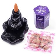 Packung mit 10 Masala Backflow-Räucherstäbchen – Lavendel