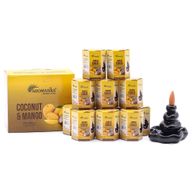 Packung mit 10 Masala Backflow-Räucherstäbchen – Kokosnuss und Mango