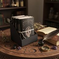 Verschiedene Hexenritual-Notizbücher – Leder (6 x 4,5 Zoll) – Vitrine (Sandra Design)