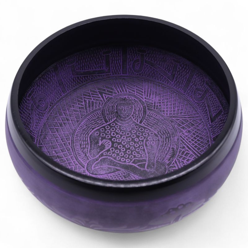 Extra laute - Pilzförmige Klangschale - 23 x 10,5 cm, 1,3 kg - Purple Haze