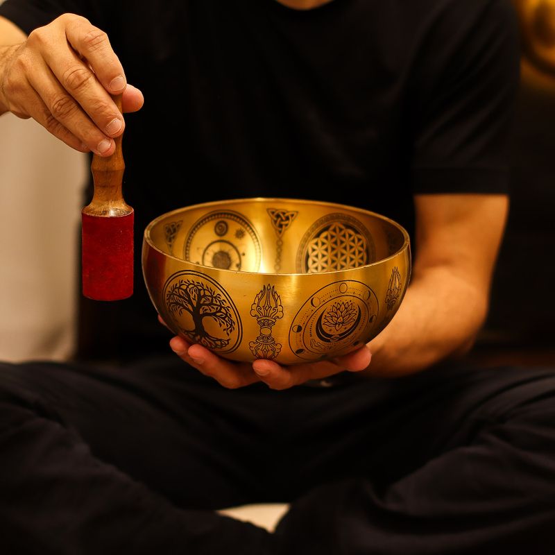 Geätzte Buddha-Figuren aus reinem Messing – 4er-Set – ca. 3,85 kg