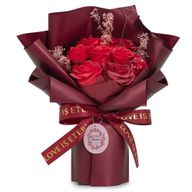 Großer Strauß roter Rosen – Liebe ist ewig – Geschenkkarte