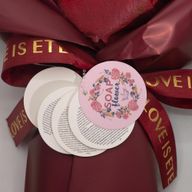Großer Strauß roter Rosen – Liebe ist ewig – Geschenkkarte