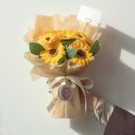 Großer Sonnenblumenstrauß - Liebe ist ewig - Geschenkkarte