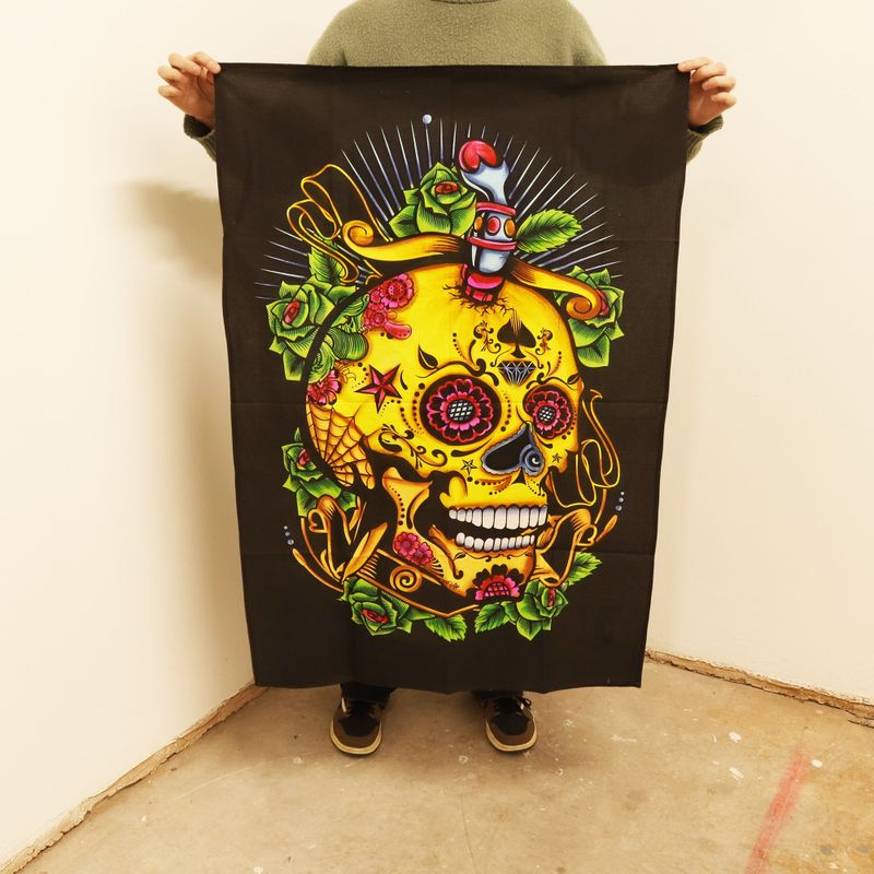Wandbild aus Baumwolle (70 x 110 cm) – Totenkopf „Dead of the Dead“