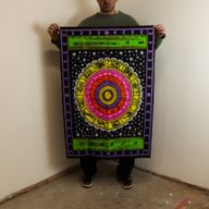 Wandbild aus Baumwolle (70 x 110 cm) – Buntes Sternzeichen-Motiv