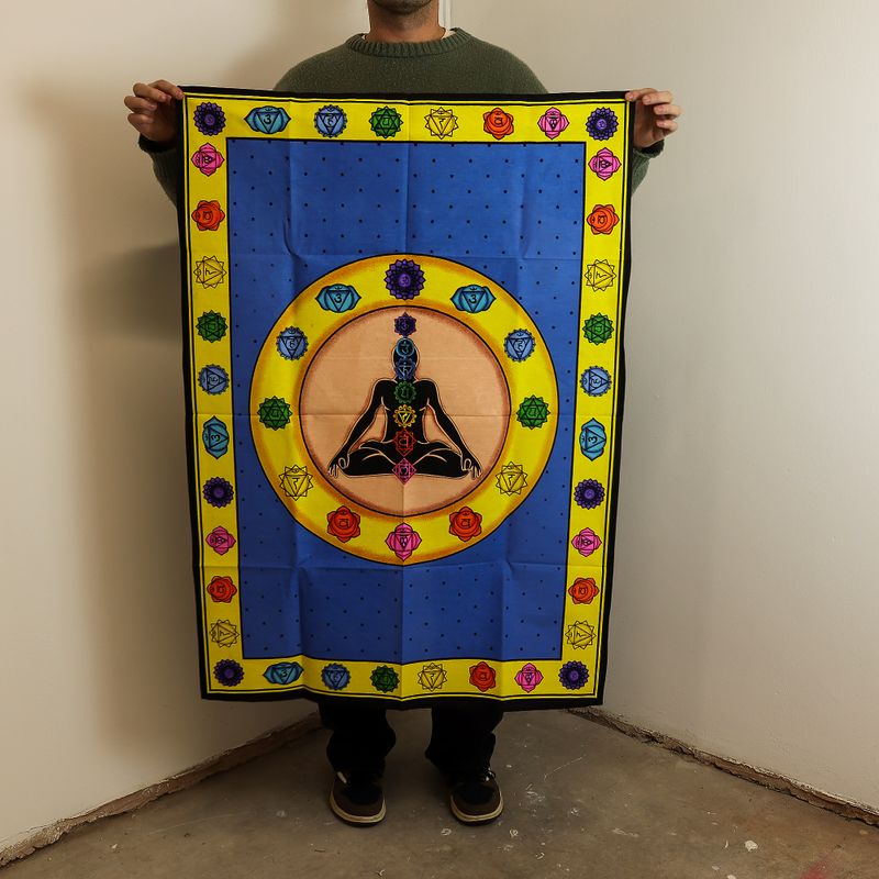 Wandkunst aus Baumwolle (70 x 110 cm) – Chakra-Faser