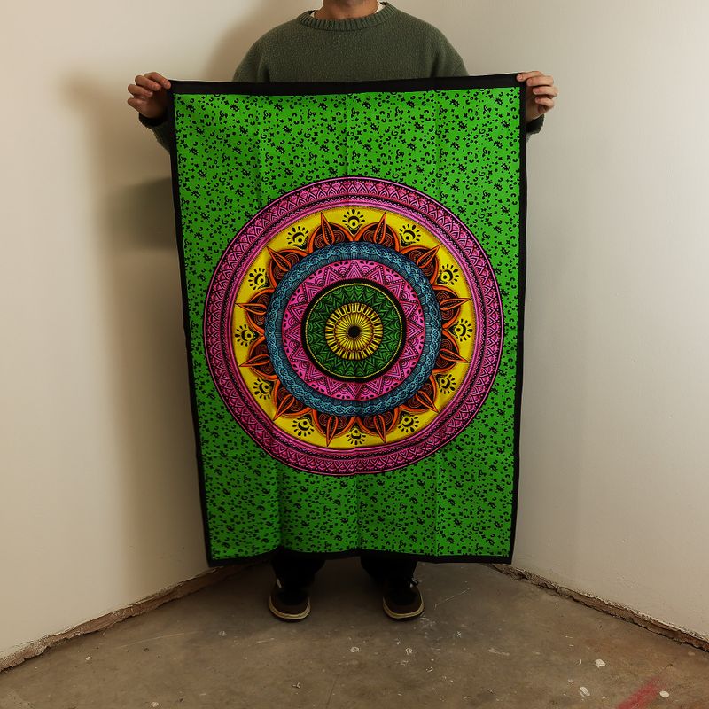 Wandbild aus Baumwolle (70 x 110 cm) – Mandala-Faser
