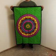 Wandbild aus Baumwolle (70 x 110 cm) – Mandala-Faser