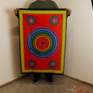 Wandbild aus Baumwolle (70 x 110 cm) – Fünf Blumen des Lebens