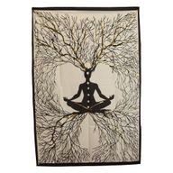 Wandbild aus Baumwolle (70 x 110 cm) – Chakra-Erdverbindung
