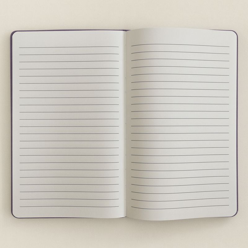 Notizbuch aus Samt – Leben – 80 Seiten – liniert – Design 2 – Lila