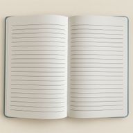 Notizbuch aus Samt – Leben – 80 Seiten – liniert – Design 4 – Hellblau