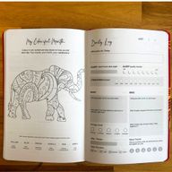 Gebundenes Wohlfühl-Tagebuch – 120 Seiten – Weiß & Roségold