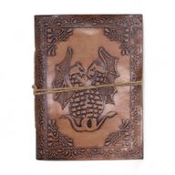 Verschiedene esoterische Ledernotizbücher (6x4,5") - Vitrine