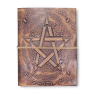 Verschiedene esoterische Ledernotizbücher (6x4,5") - Vitrine