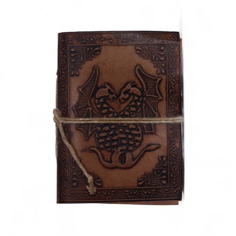 Verschiedene kleine esoterische Ledernotizbücher (4x3") - Vitrine
