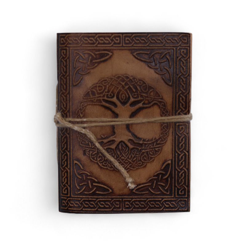 Verschiedene kleine esoterische Ledernotizbücher (4x3") - Vitrine