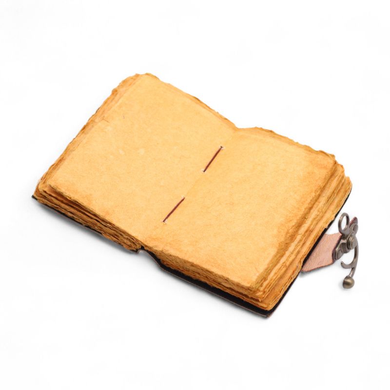 Dicke Notizbücher aus Leder mit Büttenrand (6x4") - Das Buch der unerzählten Geschichten