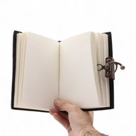 Bedruckte Notizbücher aus Leder (7x5 Zoll) – Gib deine Träume niemals auf – 200 Seiten