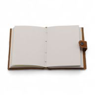 Notizbücher mit Lederprägung (7 x 5 Zoll) – Hellbraunes Blumenmuster – 200 Seiten