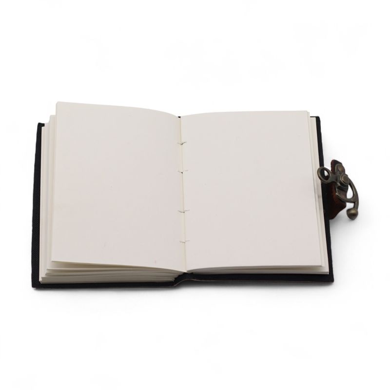 Bedruckte Notizbücher aus Leder (7x5 Zoll) – Stop Doom Scrolling – 200 Seiten, Normalpapier
