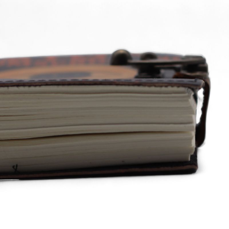 Bedruckte Notizbücher aus Leder (7x5 Zoll) – Stop Doom Scrolling – 200 Seiten, Normalpapier